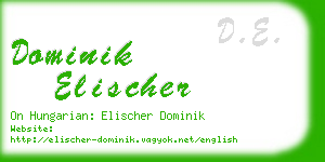 dominik elischer business card